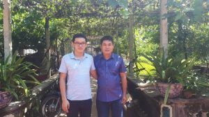 Nguyễn Hoàng Cường và bố.